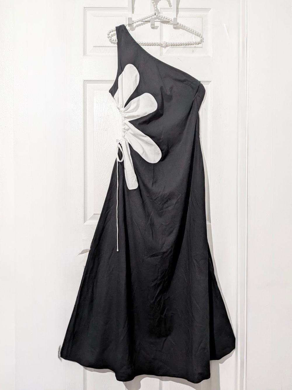 Commense One Shoulder Big Floral Cutout Maxi Dress - Picture 9 of 15